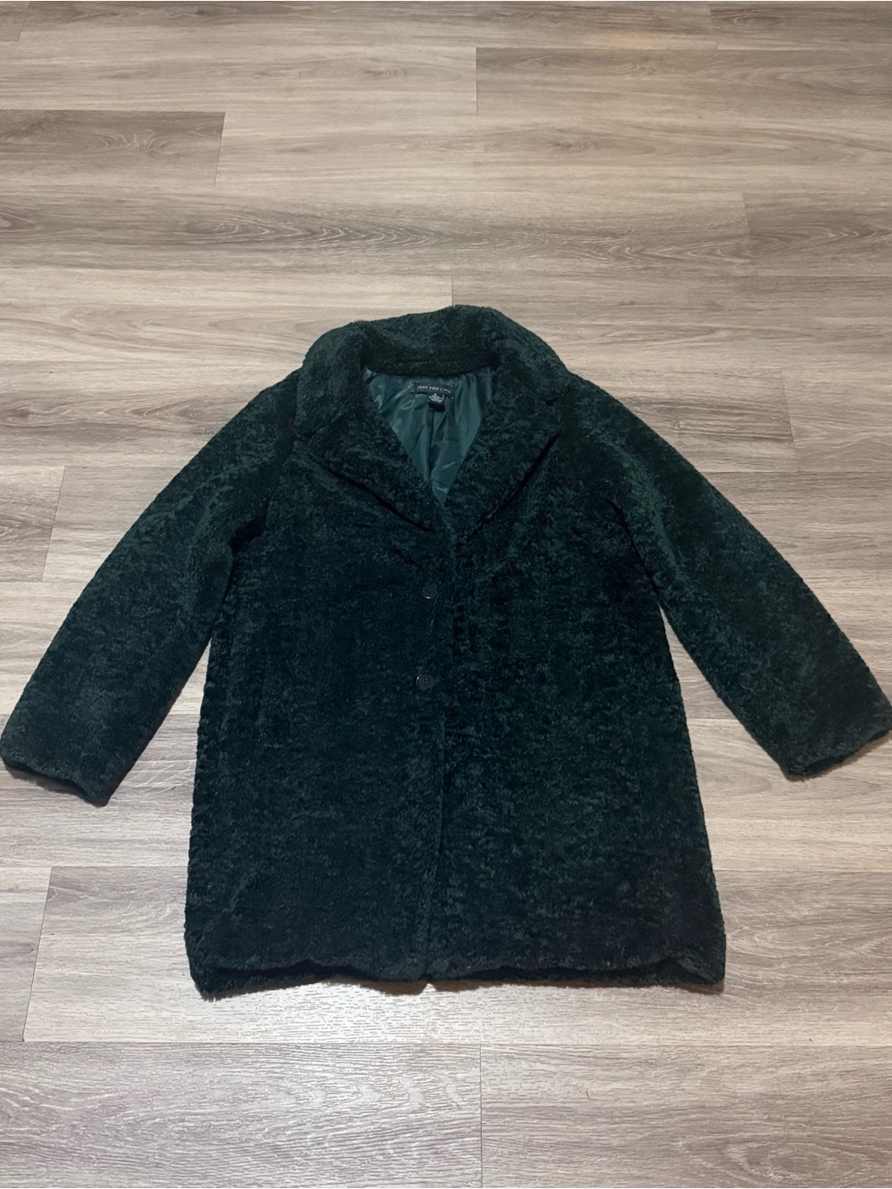 Joan Vass Dark Green Teddy Jacket